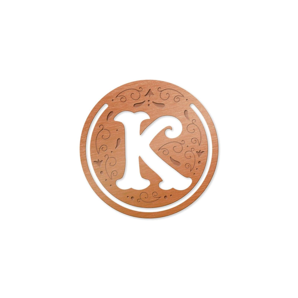 IF Bookmark, Brown Or Copper, Letter K