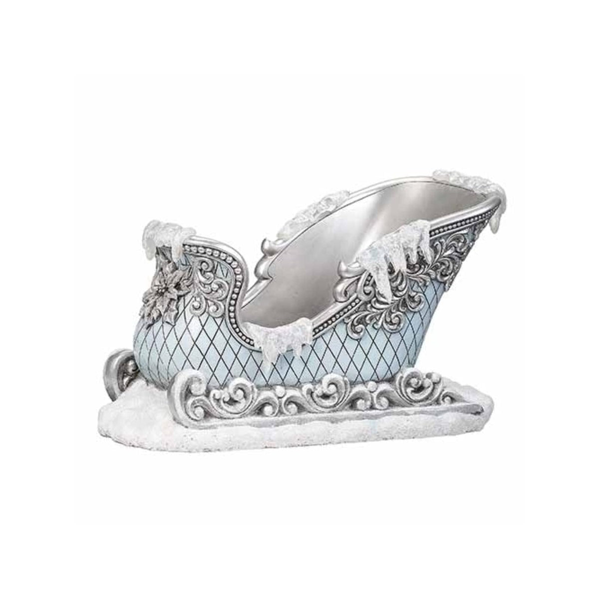 Roman Figurine, 12.5 inches, Blue,silver
