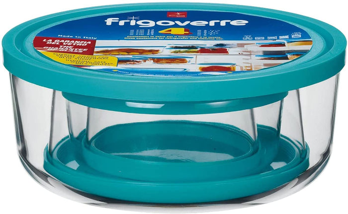 Bormioli Rocco Food Storage Container, 4 CT, Blue
