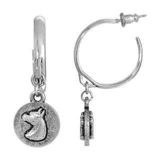 1928 Jewelry Company Earring, 1.6"L X 0.5"W, Silver