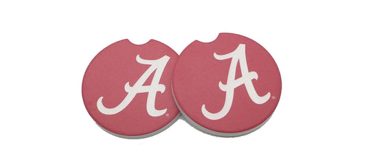 Magnolia Lane University of Alabama Logo Car Coaster Set, Set of 2 Coasters