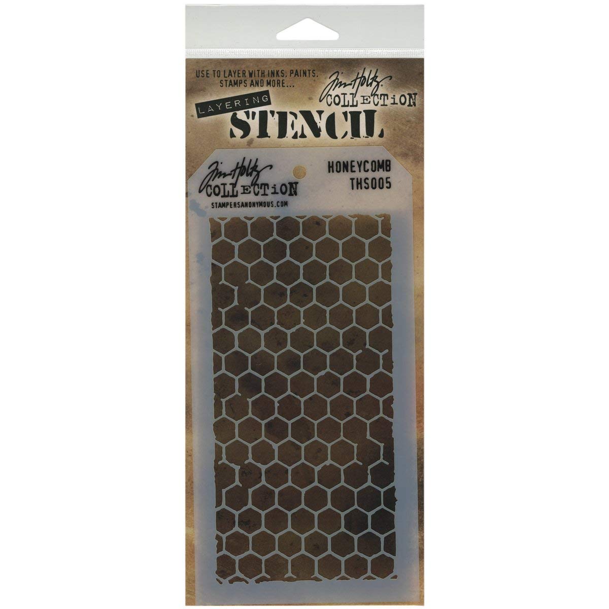 Stampers Anonymous Template Stencil, 8.5 x 4.125 inches, multi-colored