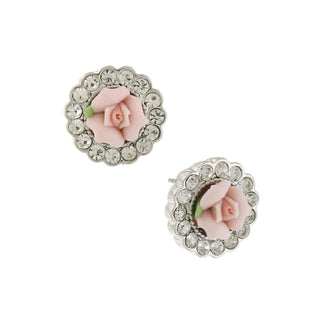 1928 Jewelry Company Earring, 0.63"L x 0.63"W, Pink
