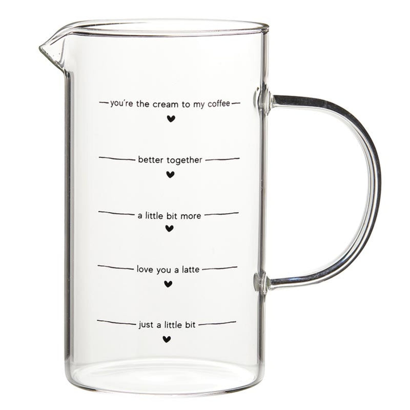 Santa Barbara Design Studio Coffee Bar Gifts Glass Pitcher for Creamer, 17-Ounce, Clear