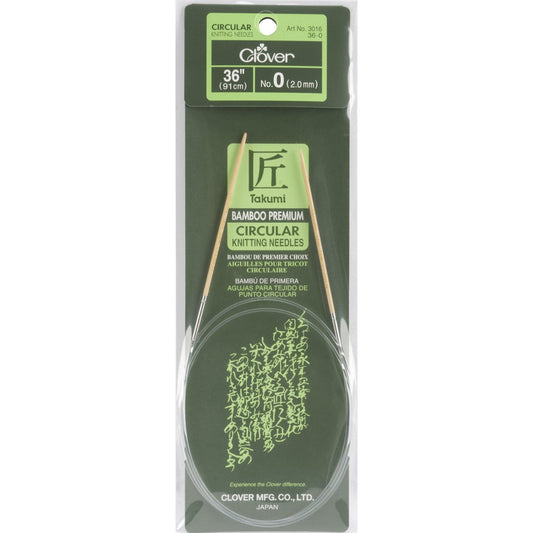 CLOVER Bamboo Circular 36" No. 0, None