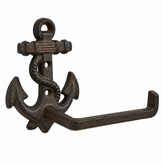 Comfy Hour 9.2 Inch Nautical Toilet Paper Holder, Anchor Decor, Set of 1