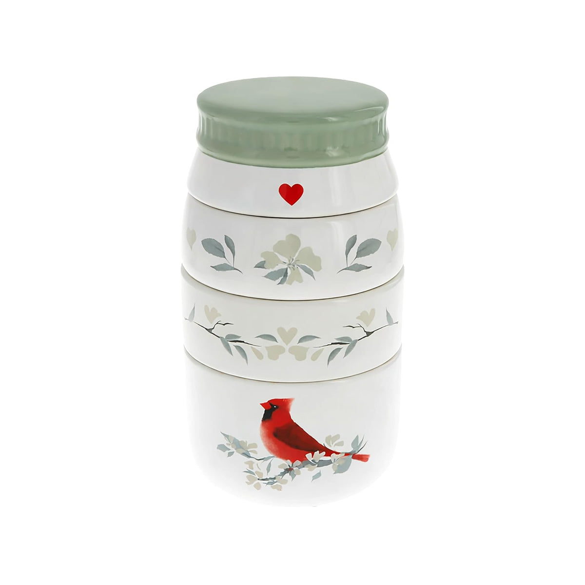 Pavilion Gift Company Measuring Cup, 6.75", White, Green, Red