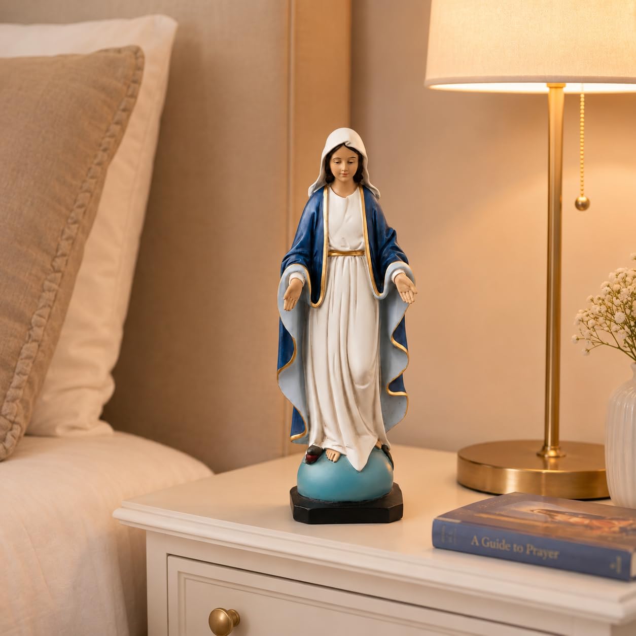 Comfy Hour 9 Inch Virgin Mary Statue, Our Lady of Grace, Set of 1
