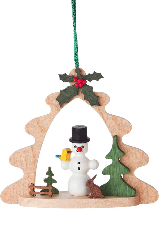 Alexander Taron 1992283-2 Dregeno Ornaments - Arch Snowman - 3" H x 2.75" W x 1" D, Brown