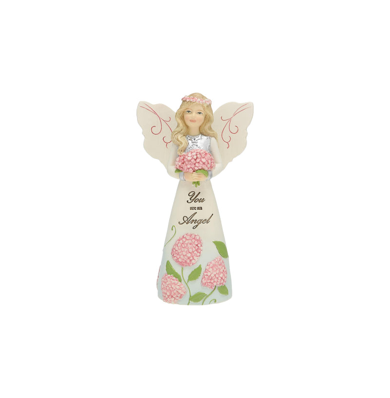 Pavilion - You are an Angel - 5&quot; Angel Figurine Floral Spring Home Decor Religious Survivor Hospital Stay Present