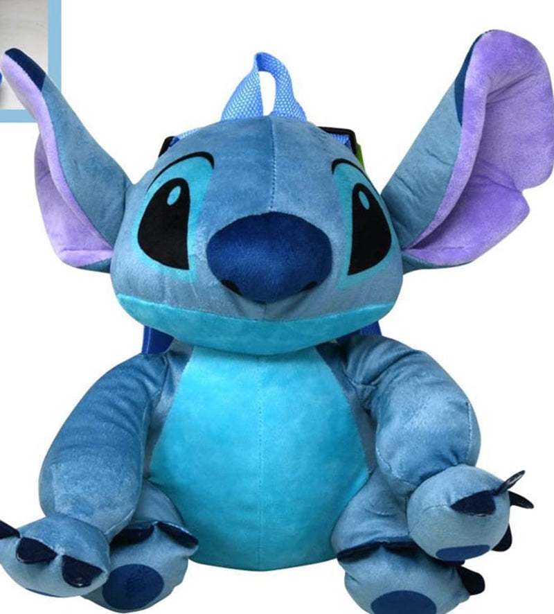 Disney Stitch Full Body Plush Backpack 12" w/Ears Sitting