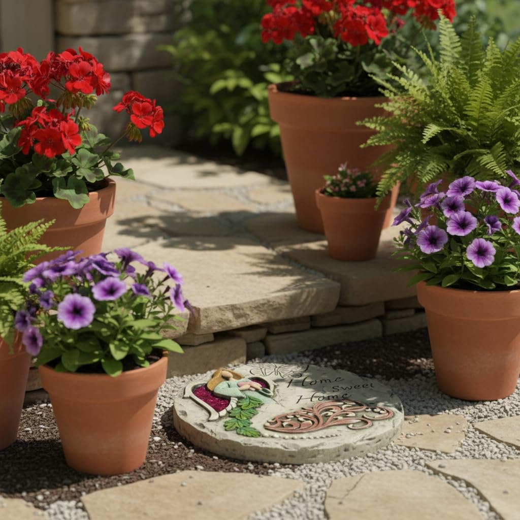 Comfy Hour 10" Angel Home Sweet Home Garden Stepping Stone