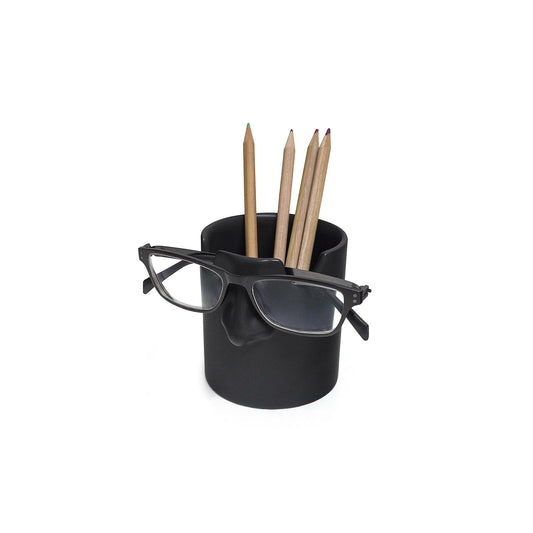 Balvi Mr Tidy Pencil Holder & Glasses Holder White Colour Keep Your Glasses Stored in Your Home — Black