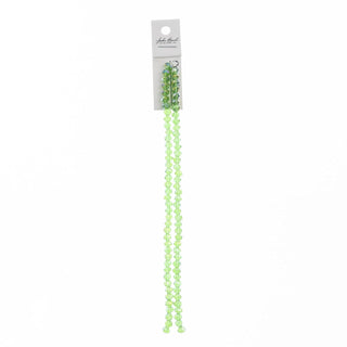 John Bead Craft Bead, 4mm x6mm, Transparent Green AB