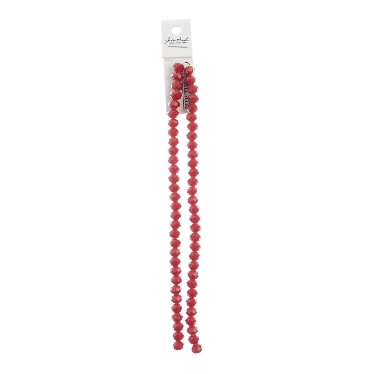 John Bead Craft Bead, 6mm x 8mm, Opaque Red