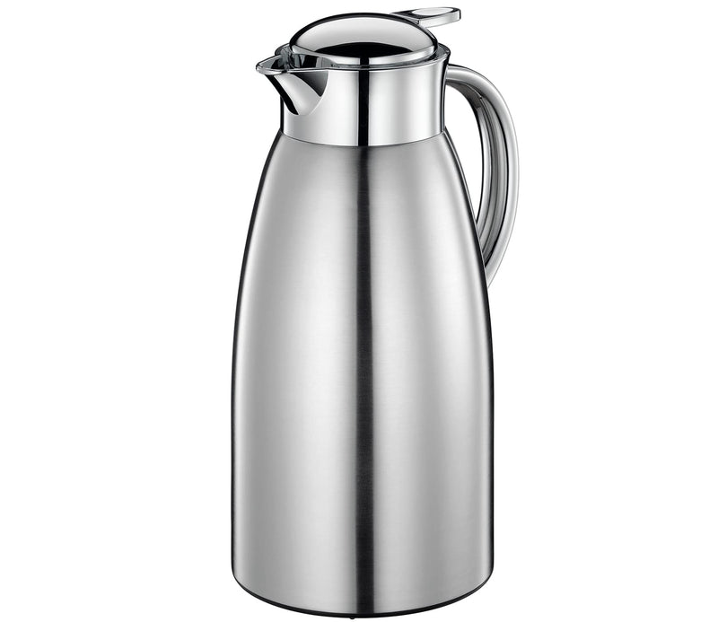 Cilio Triest Stainless Steel Double Wall Insulated Beverage Server, 68 Ounce, Brushed Stainless