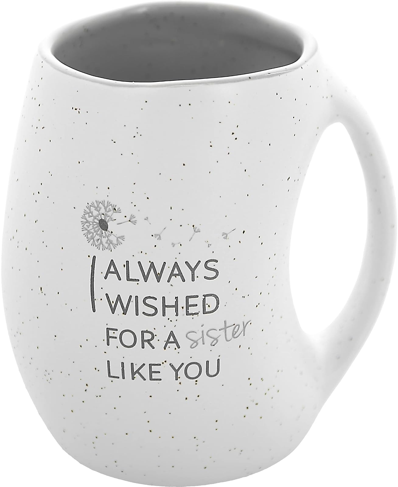 Pavilion - I Always Wished For A Sister Like You 16 ounce Large Coffee Cup - Hand Warmer Coffee Mug, Huggable Hand Warming Mug, Sister Gift Ideas, Sister Mug, Gray