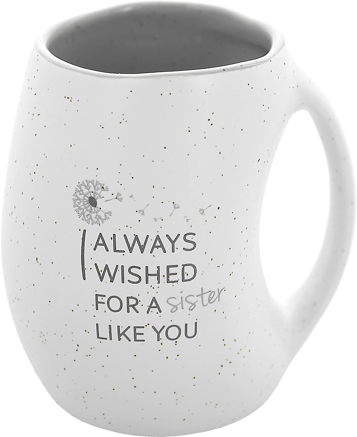 Pavilion - I Always Wished For A Sister Like You 16 ounce Large Coffee Cup - Hand Warmer Coffee Mug, Huggable Hand Warming Mug, Sister Gift Ideas, Sister Mug, Gray