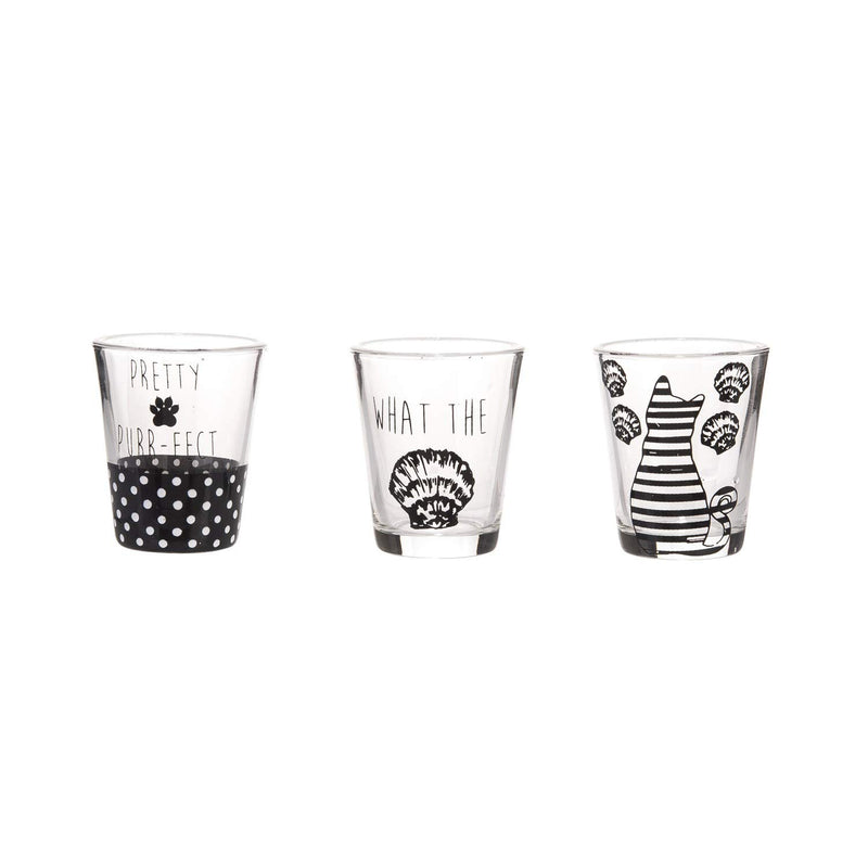 Beachcombers 2.4-inch Glass Shot Glasses Set of 3