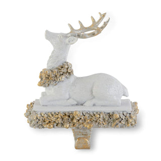 K&K Interiors Temporary Hanger Hook, White and Gold, elegant