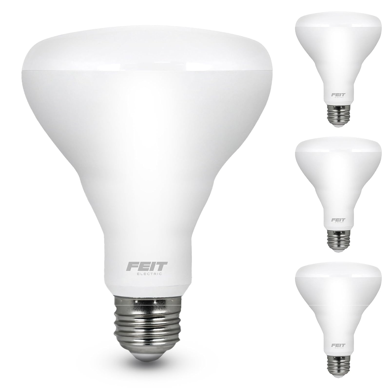 Feit Electric LED BR30 with a Medium E26 Base Light Bulb - 65W Equivalent - 10 Year Life - 650 Lumen - 2700K Soft White - Non-Dimmable | 3-Pack