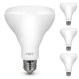 Feit Electric LED BR30 with a Medium E26 Base Light Bulb - 65W Equivalent - 10 Year Life - 650 Lumen - 2700K Soft White - Non-Dimmable | 3-Pack