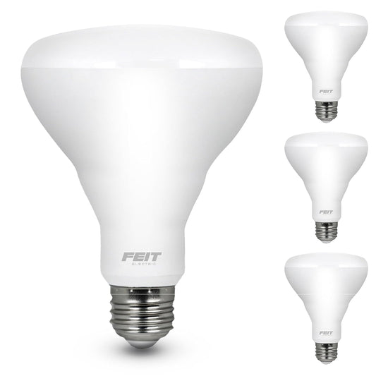Feit Electric LED BR30 with a Medium E26 Base Light Bulb - 65W Equivalent - 10 Year Life - 650 Lumen - 2700K Soft White - Non-Dimmable | 3-Pack