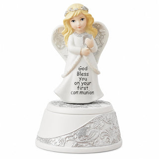 Comfy Hour 5.5 Inch First Communion Gifts, Angel Figurine Keepsake Box