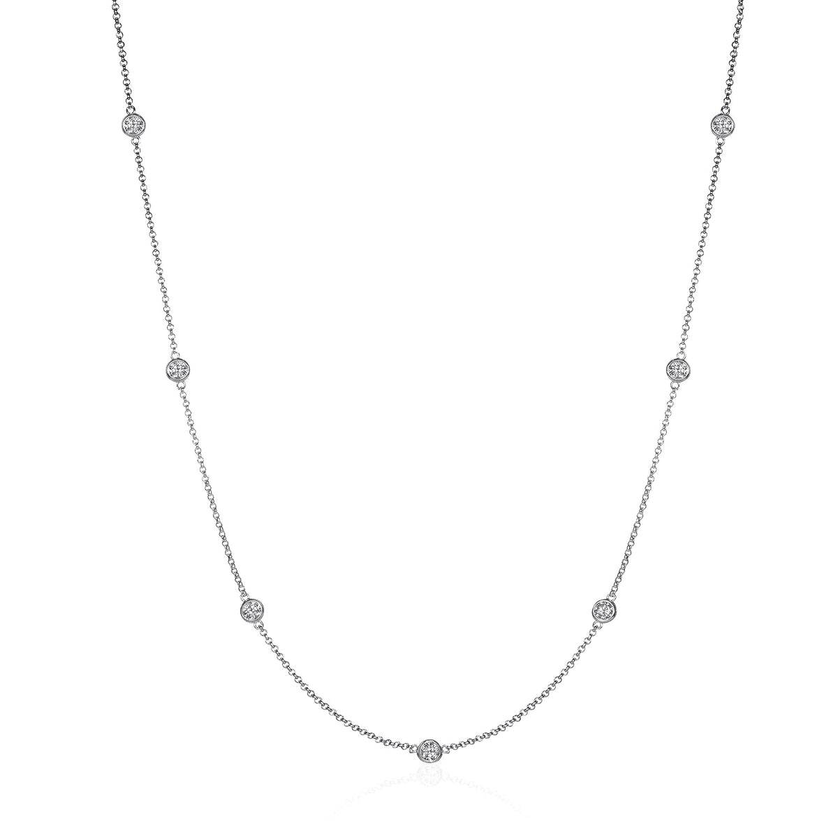 namana Necklace, 80 cm, Silver