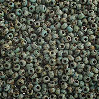 John Bead Craft Bead, 6/0, Op. Turquoise Blue Picasso