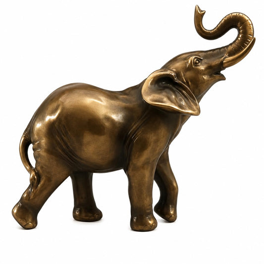 Comfy Hour 6" Elephant Decorative Tabletop Figurine, Bronze