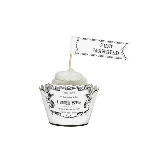Lillian Rose Cake Topper, 3.25" wide x 3.5" tall, White