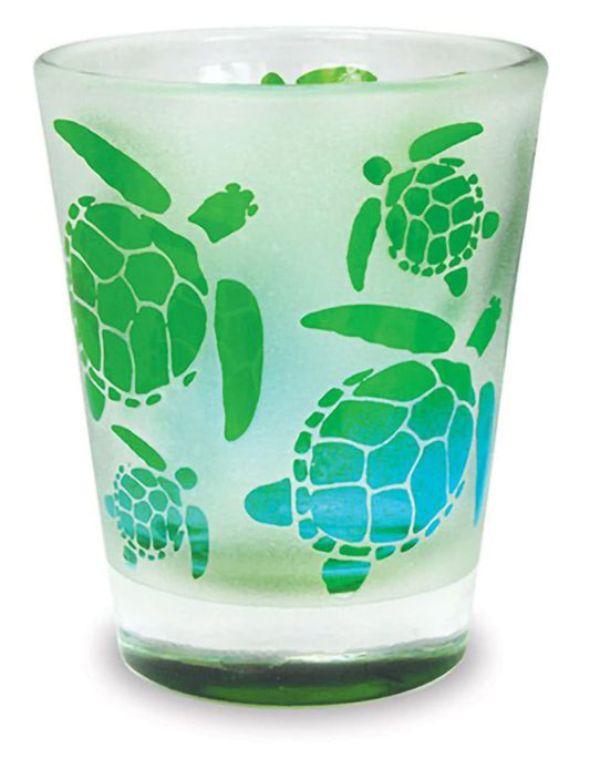 Cape Shore Frosted Shot Glass - Turtle Ideal for Coffee Espresso, Tea, Parties, Housewarming