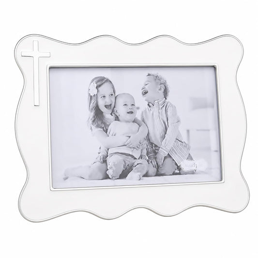 Mud Pie Picture Frame, 6 1/4" x 8 1/4", WHITE