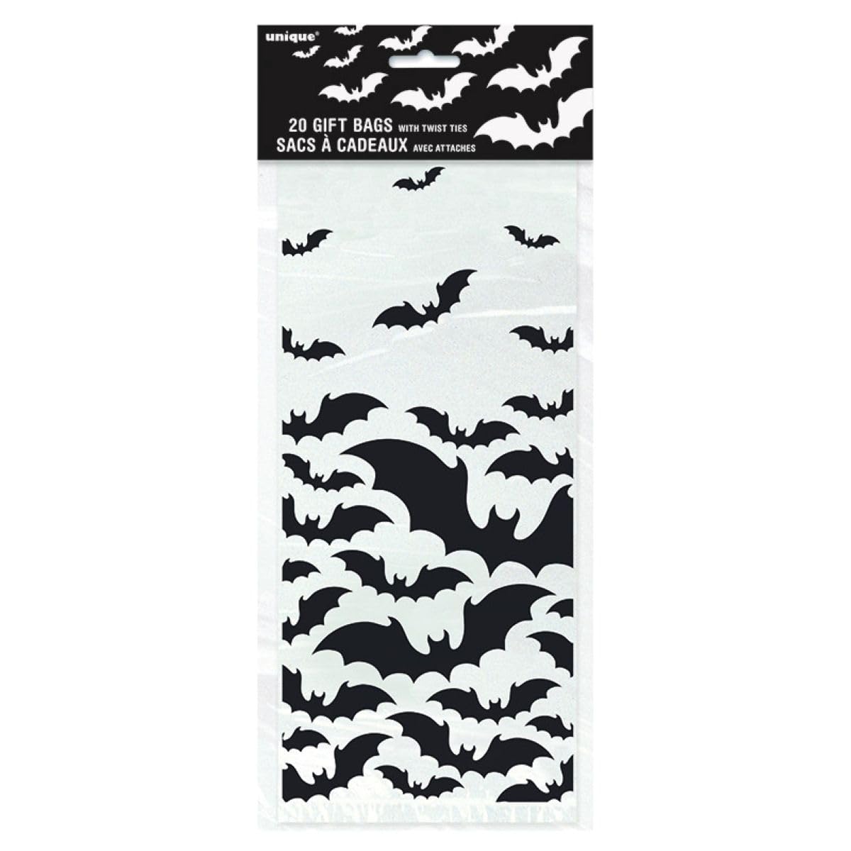 Unique Party Gift Wrap, 20 Count (Pack of 1), Black