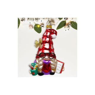 OrnamentallyYou Hanging Ornament, Festive Teacher Gnome, Classic