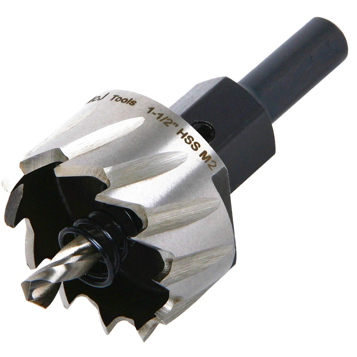 McJ Tools 1-1/2 Inch HSS M2 Drill Bit Hole Saw for Metal, Steel, Iron, Alloy, Ideal for Electricians, Plumbers, DIYs, Metal Professionals