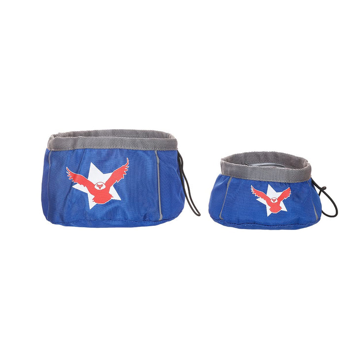 HugSmart Pet ‚Äö√Ñ√¨ Collapsible Dog Bowl Set | Foldable Travel Pet Feeding Bowl for Hiking|2 Pack Portable Water and Food Holders for Small, Medium and Large Dogs (Go Bowel Eagle)