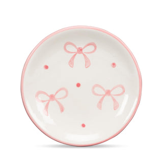 Abbott Collection Dishware Plate, 4"D, Ivory/Pink