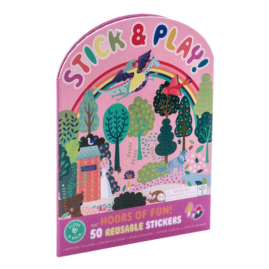 Floss & Rock Fairy Tale Stick and Play Kids Activity Book with 50 Reusable Stickers