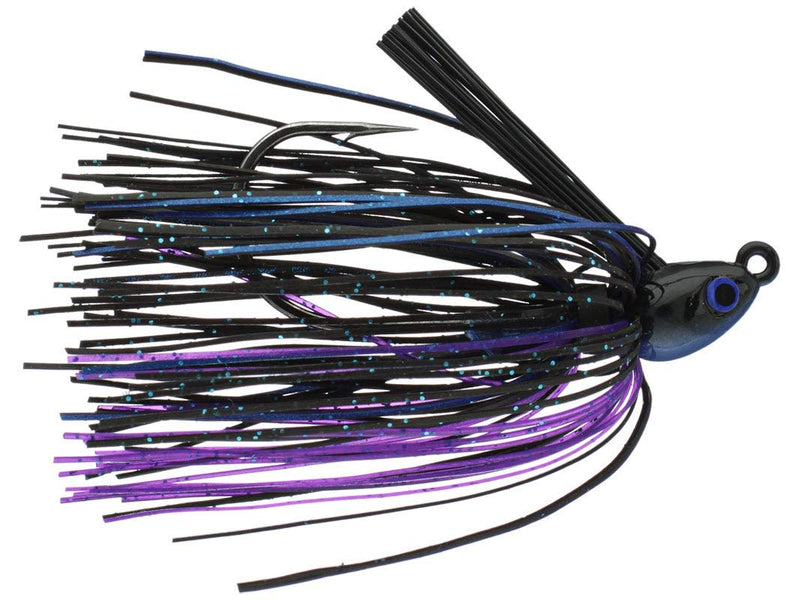 Dirty Jigs Swim Jig (Black Blue Purple, 3/8 Oz.)