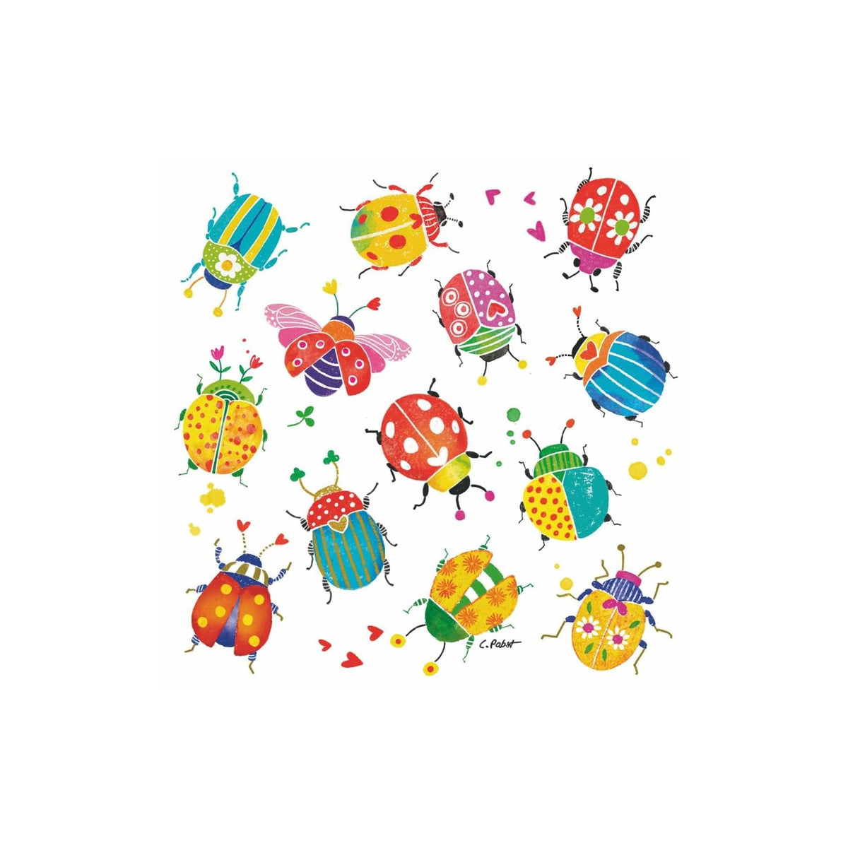 Paperproducts Design Disposable Napkin, 5" x 5", Multicolor