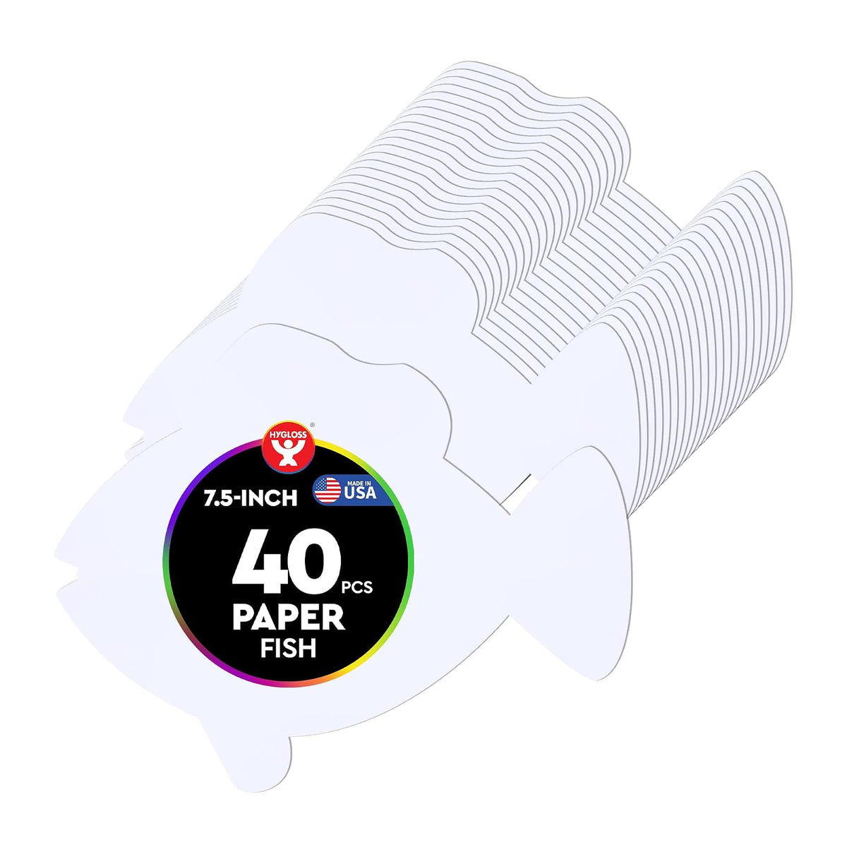 Hygloss Decorative Cutout, 40 Pcs, White