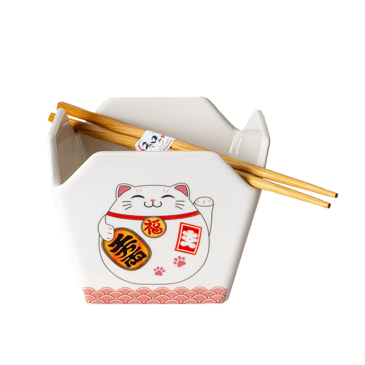 Urban Tokyo Dishware Bowl, 18 fl oz, Lucky Cat