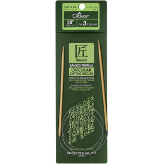 Clover Knitting Needle, US 3 (3.25mm), 36 Inches, Brown, Clear