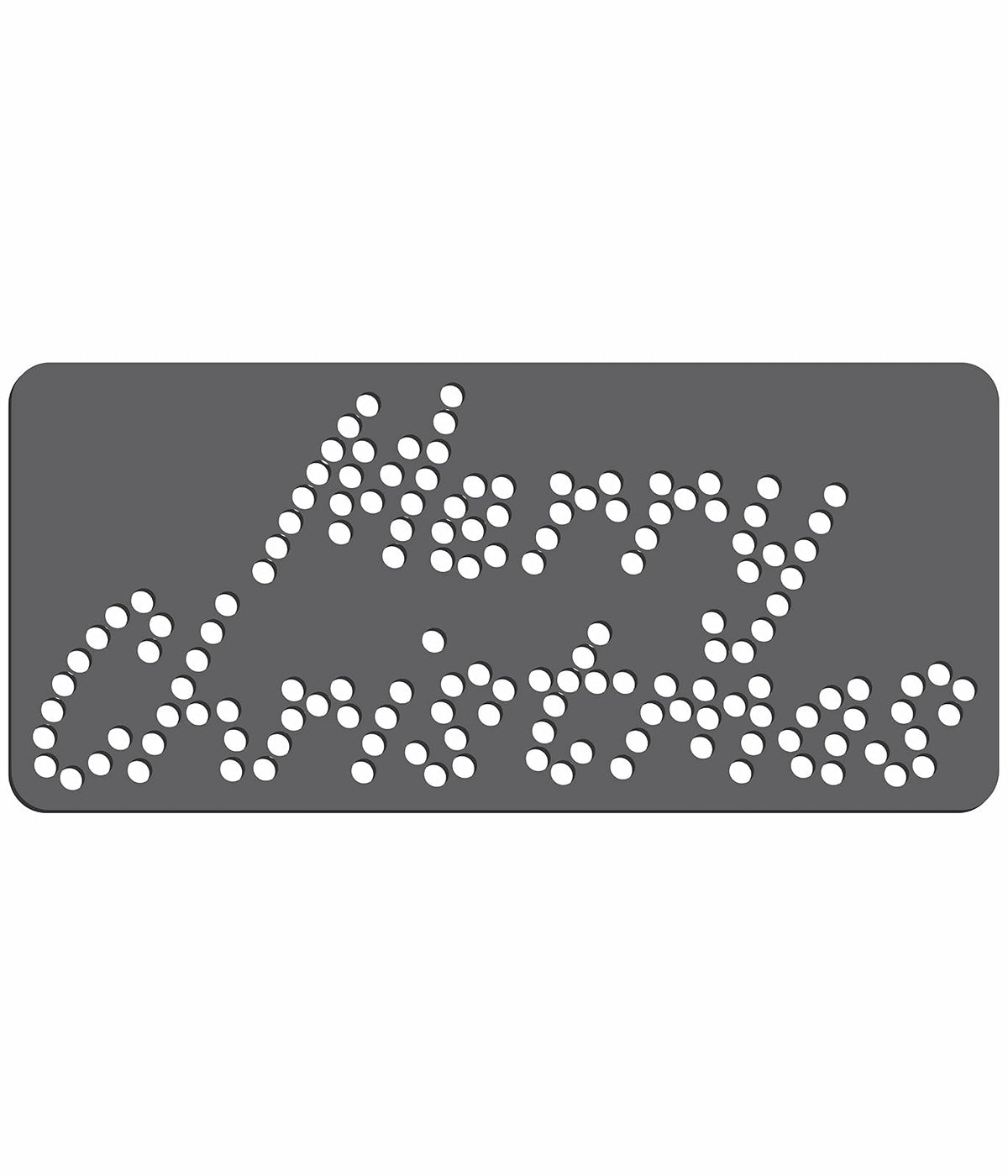 Rhinestone Genie Merry Christmas 6" Magnetic Rhinestone Template, Black