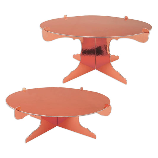 Beistle Tray, 4" & 6" x 12.5", Rose Gold