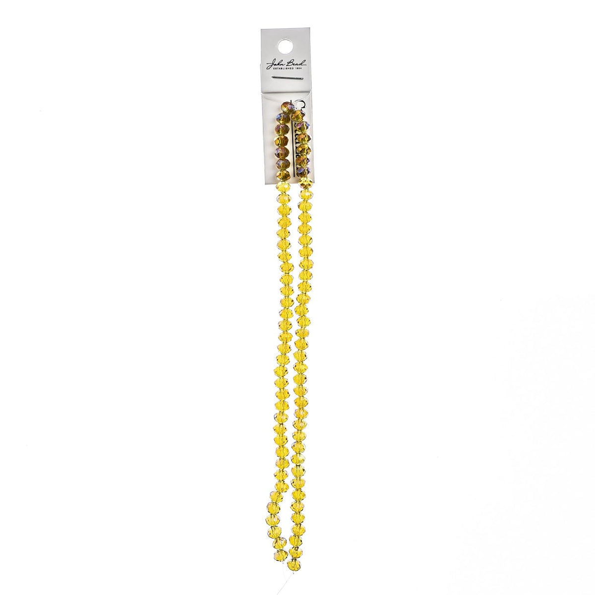 John Bead Craft Bead, 4mm x6mm, Transparent Light Amber w/Purple Luster