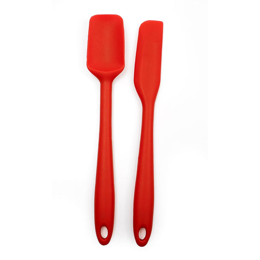 RSVP International Ela's Favorite Silicone Spatula, Red, 8" | BPA-Free Silicone | Scrape Batters, Flip Eggs, Ice Cakes, & More | Dishwasher Safe & Heat Resistant | Cooking, Baking & More