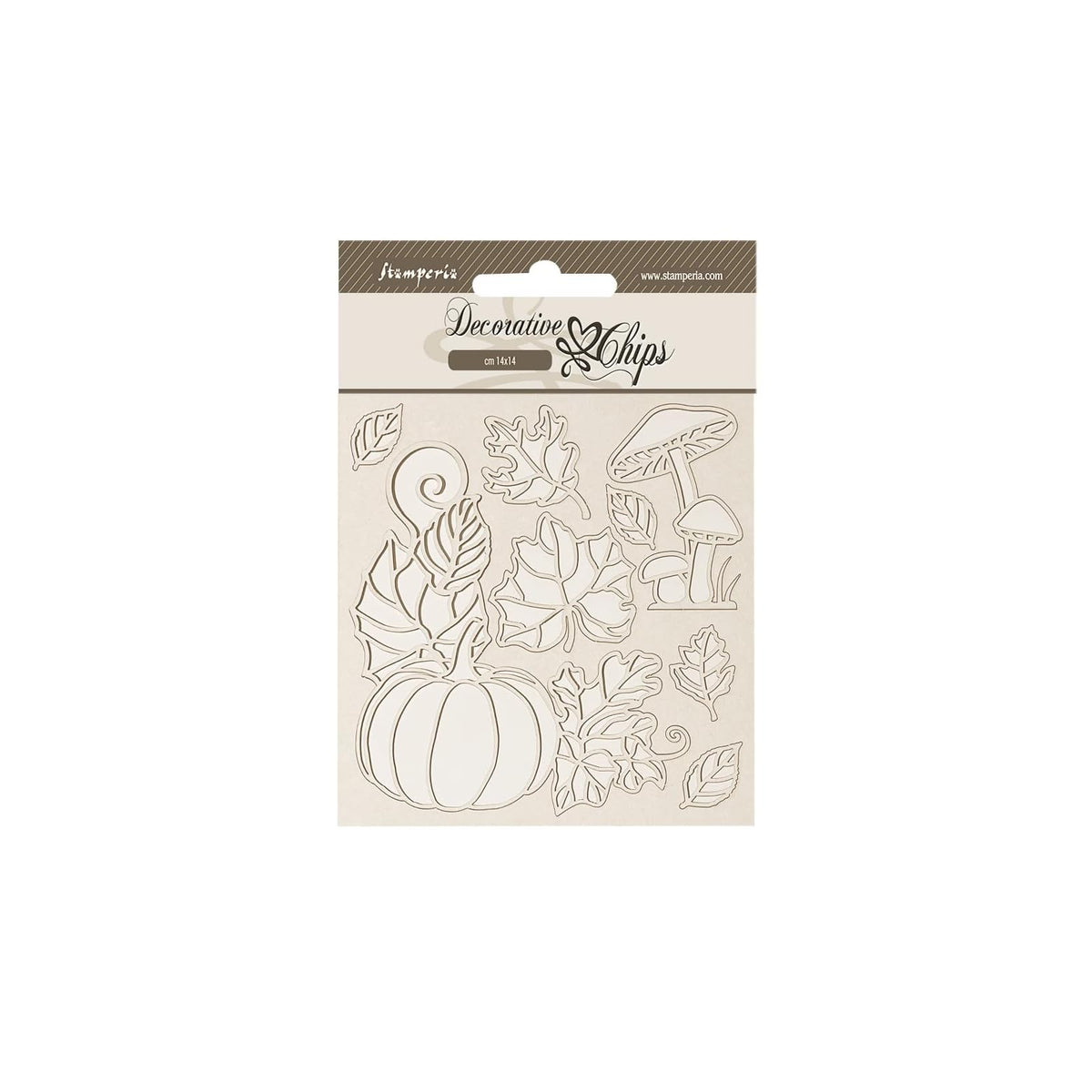Stamperia Art And Craft Supply, 14x14cm, Decorative Chips Pumpkin